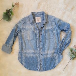 Denim button down